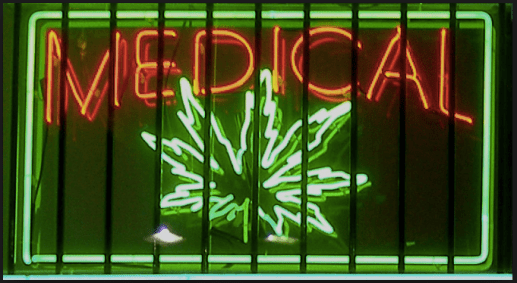Image from Wikipedia: Neon sign from a medical marijuana dispensary on Ventura Boulevard in Los Angeles, California.