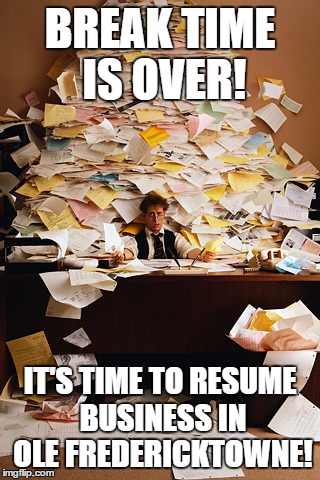 It's amazing how backed up you can get in a month!